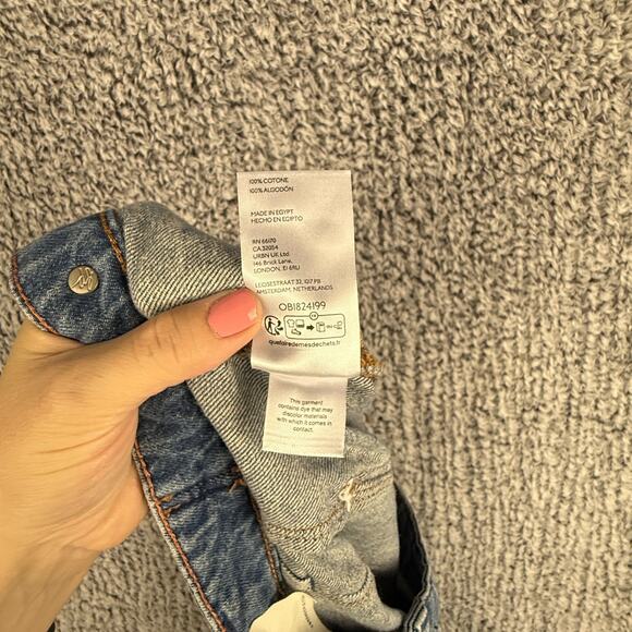 Free People We The Free Palmer Cuffed Jeans Women's Size 32 Paint Splatter Boho - Picture 10 of 16